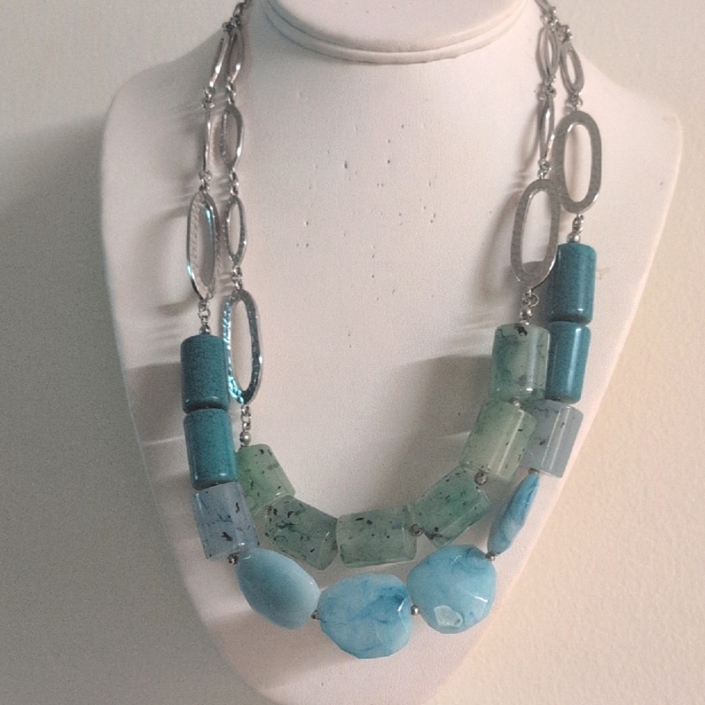Chico's Chunky Beaded Necklace